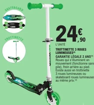 Trottinette 3 roues lumineuses