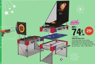 Table de jeux 9 en 1