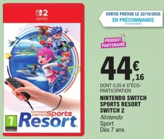 Jeu Nintendo Switch Sports Resort Switch 2