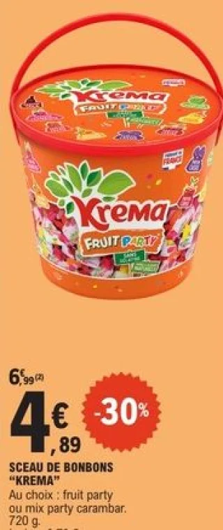 Sceau de bonbons Krema Fruit Party