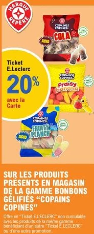 Gamme bonbons gélifiés Copains Copines