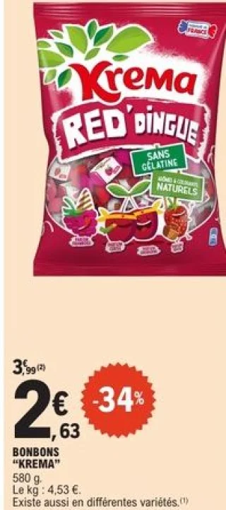 Bonbons Red'Dingue Krema