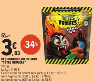 Des bonbons ou un sort Têtes Brûlées