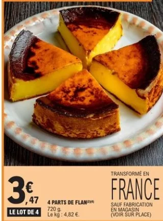 4 parts de flan