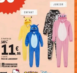 Combinaison peluche enfant