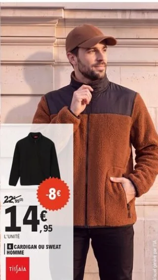 Cardigan ou sweat homme Tissaïa