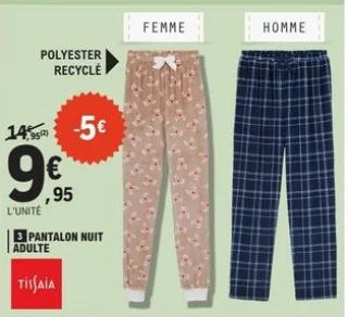 Pantalon nuit adulte Tissaia