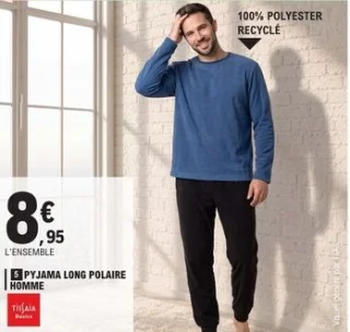 Pyjama long polaire homme Tissaia
