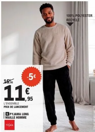Pyjama long maille homme Tissaïa