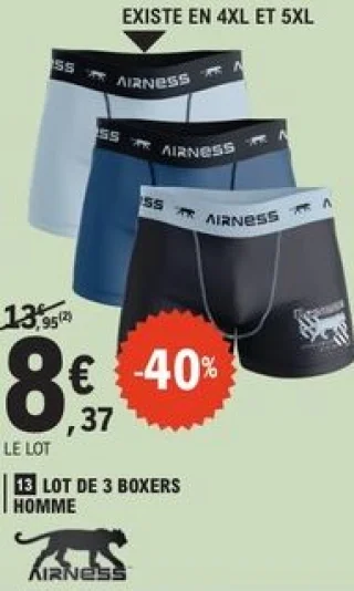 Lot de 3 boxers homme Airness