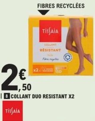 Collant duo résistant x2 Tissaïa