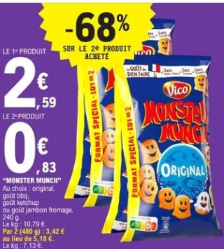 Produits d'apéritif Monster Munch Vico