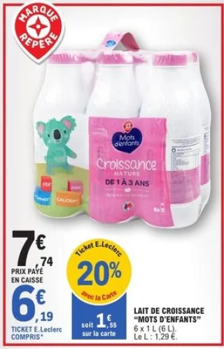 Lait de croissance "Mots d'enfants"