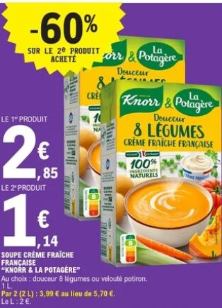 Soupe crème fraîche française "Knorr & La Potagère"