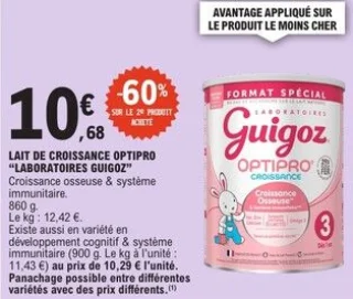 Lait de croissance Optipro "Laboratoires Guigoz"