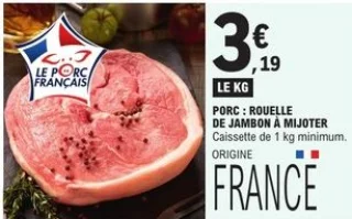 Porc : rouelle de jambon à mijoter