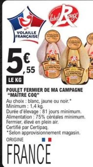 Poulet fermier de Ma Campagne Maître CoQ