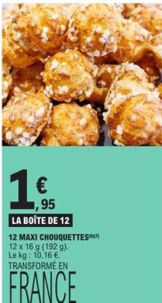 12 maxi chouquettes