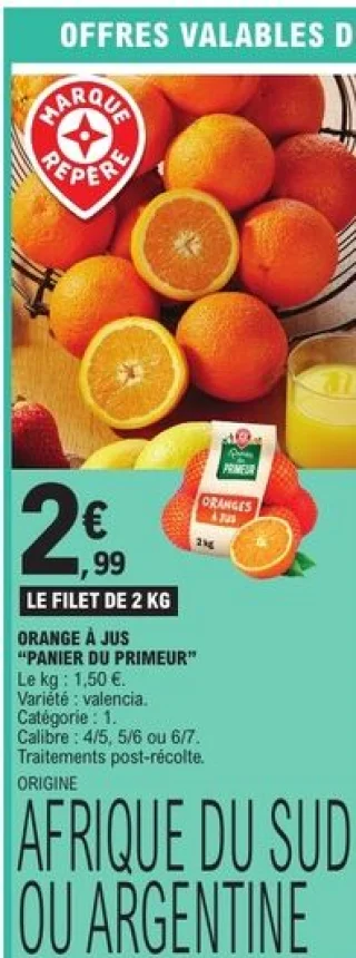 Orange à jus Panier du Primeur