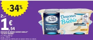 Douceur de brebis saveur vanille Le Petit Basque