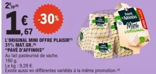 L'Original mini offre plaisir 31% mat. gr. Pavé d'Affinois