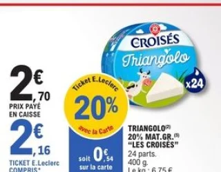 Triangolo 20% mat. gr. Les Croisés