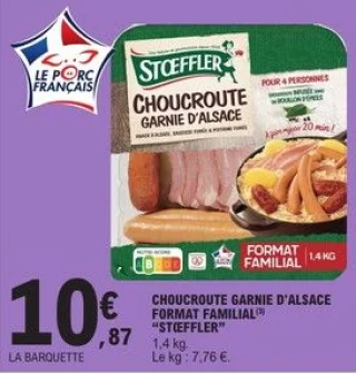 Choucroute garnie d'Alsace format familial Stœffler