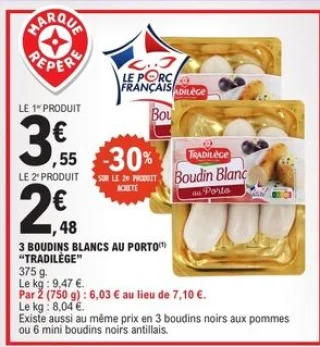 Boudins blancs au porto Tradilège
