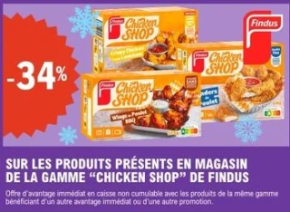 Produits de la gamme Chicken Shop Findus