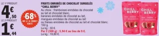 Fruits enrobés de chocolat surgelés Chill Berry