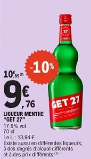 Liqueur menthe Get 27