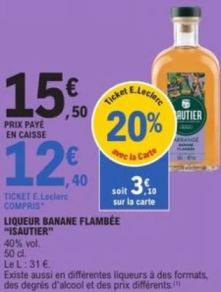 Liqueur banane flambée Isautier