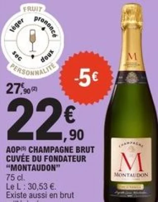 AOP Champagne brut cuvée du fondateur Montaudon