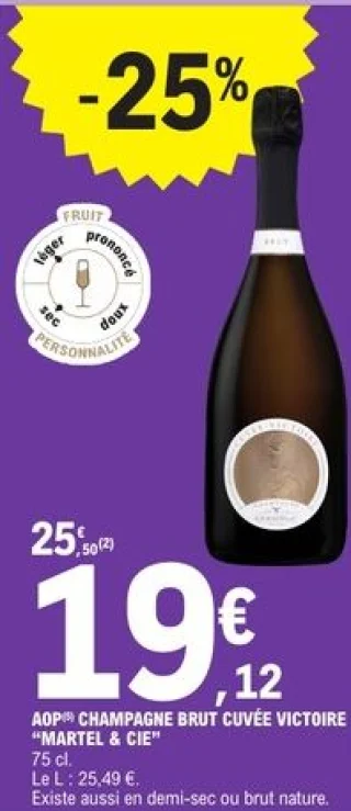 AOP Champagne brut cuvée Victoire Martel & Cie
