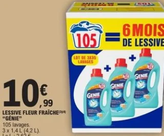 Lessive fleur fraîche "GÉNIE"