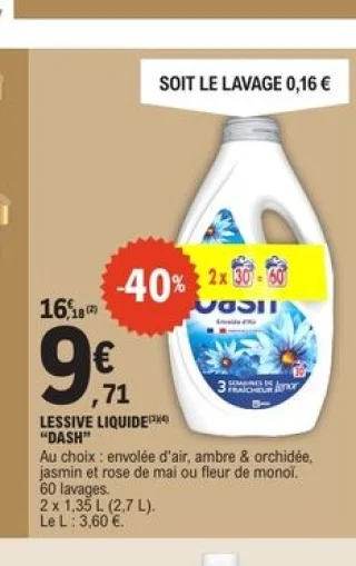 Lessive liquide "DASH"