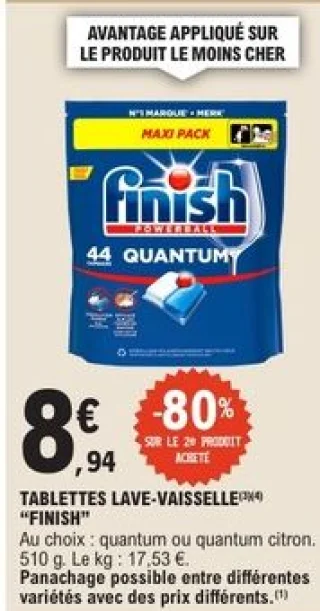 Tablettes lave-vaisselle "FINISH"