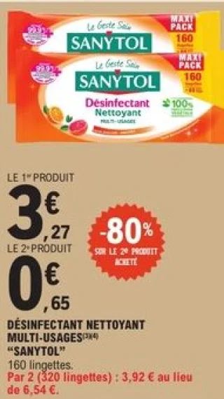 Désinfectant nettoyant multi-usages "SANYTOL"