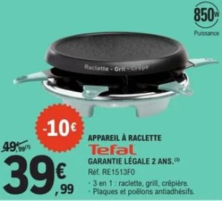 Appareil à raclette Tefal RE1513F0
