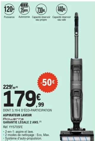 Aspirateur laveur Rowenta YY5705FE