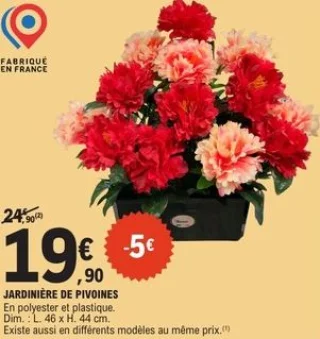 Jardinière de pivoines