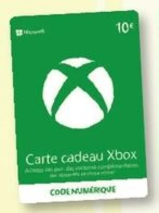 Carte cadeau Xbox 10€