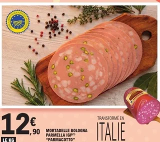 Mortadelle Bologna Parmella IGP "Parmacotto"