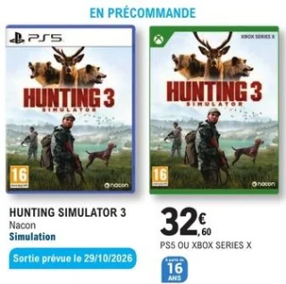 Jeu vidéo Hunting Simulator 3 - PS5 ou Xbox Series X