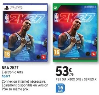 Jeu vidéo NBA 2K27 - PS5 ou Xbox One / Series X