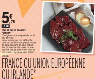 Foie de boeuf tranché Lenaja
