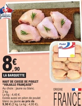 Haut de cuisse de poulet Volaille Française