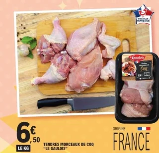 Tendres morceaux de coq Le Gaulois
