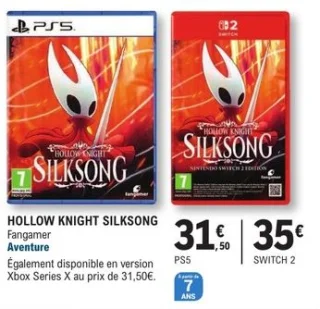 Hollow Knight Silksong PS5 ou Switch 2