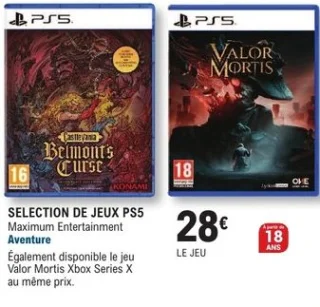 Sélection de jeux PS5 (Castlevania Belmont's Curse, Valor Mortis)